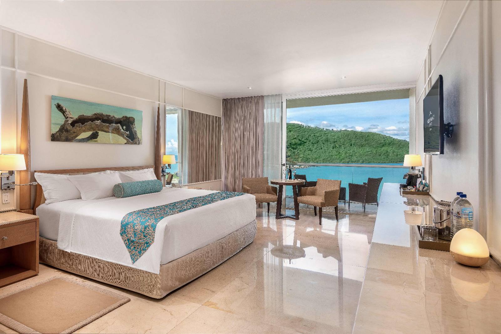 A king bedroom in the four-bedroom villa