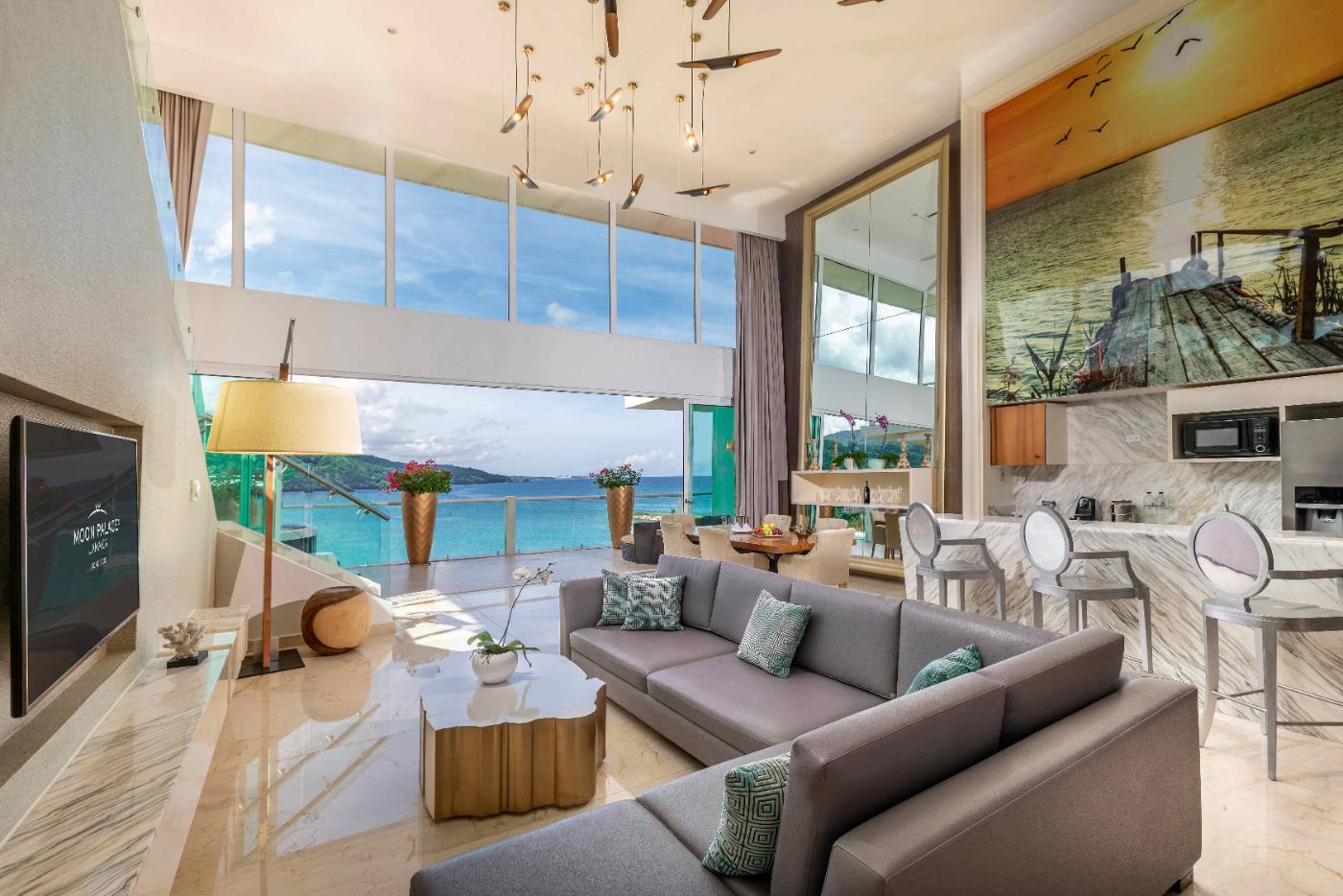 Three-bedroom villa living room